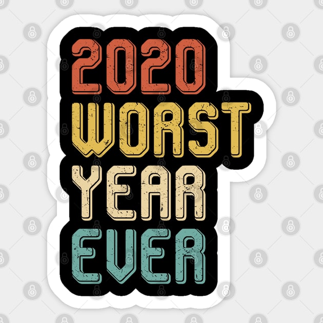 Worst Year Ever 2020 Sucks Funny Retro vintage quarantine gift Sticker by Boneworkshop